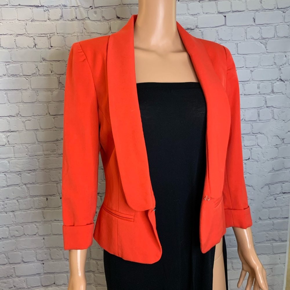Bardot size 8 Formal Boutique Red Blazer w/ Buttons business jacket